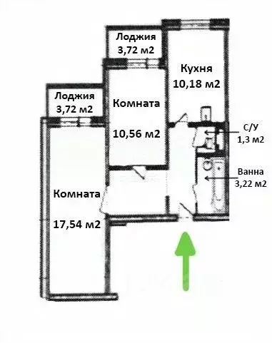 2-к кв. Санкт-Петербург ул. Маршала Казакова, 78к1 (52.12 м) - Фото 1