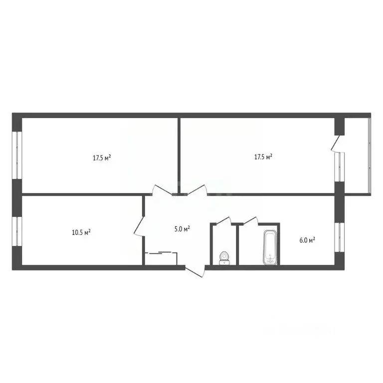 3-к кв. Красноярский край, Канск Юго-Западный мкр, 4 (61.7 м) - Фото 2