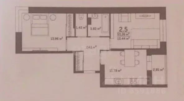 2-к кв. Тульская область, Тула городской округ, с. Осиновая Гора ул. ... - Фото 2