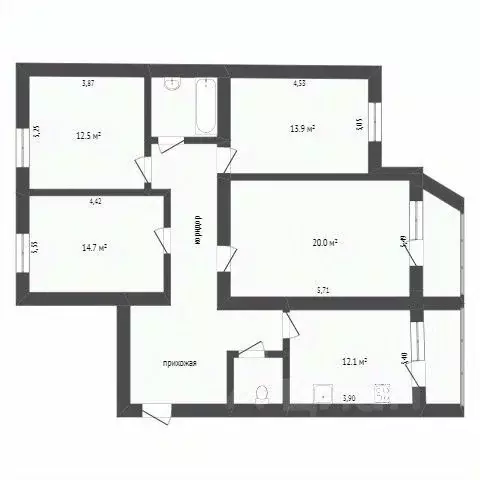 4-к кв. Белгородская область, Белгород Привольная ул., 25 (84.0 м) - Фото 1