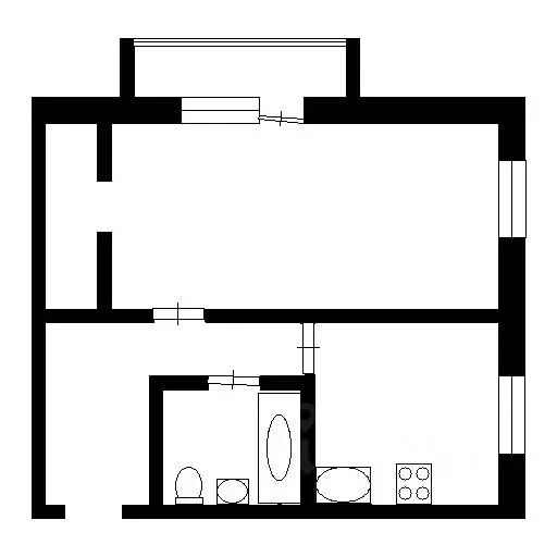 1-к кв. Татарстан, Казань ул. Адоратского, 57 (36.0 м) - Фото 2
