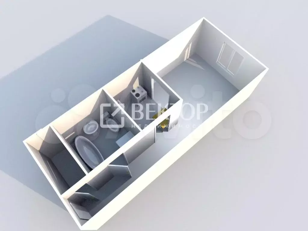 1-к. квартира, 31 м, 4/5 эт. - Фото 0