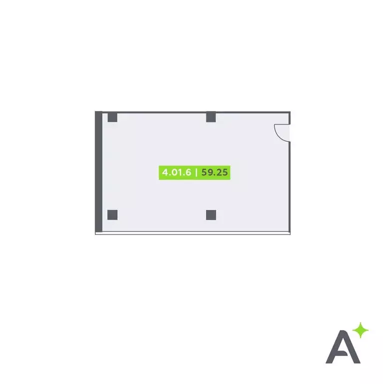 Офис (59.25 м) - Фото 1