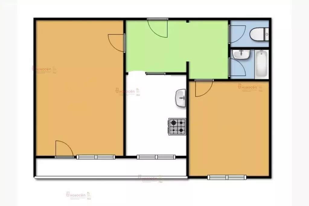 2к в -комнатной квартире (14.2 м) - Фото 1