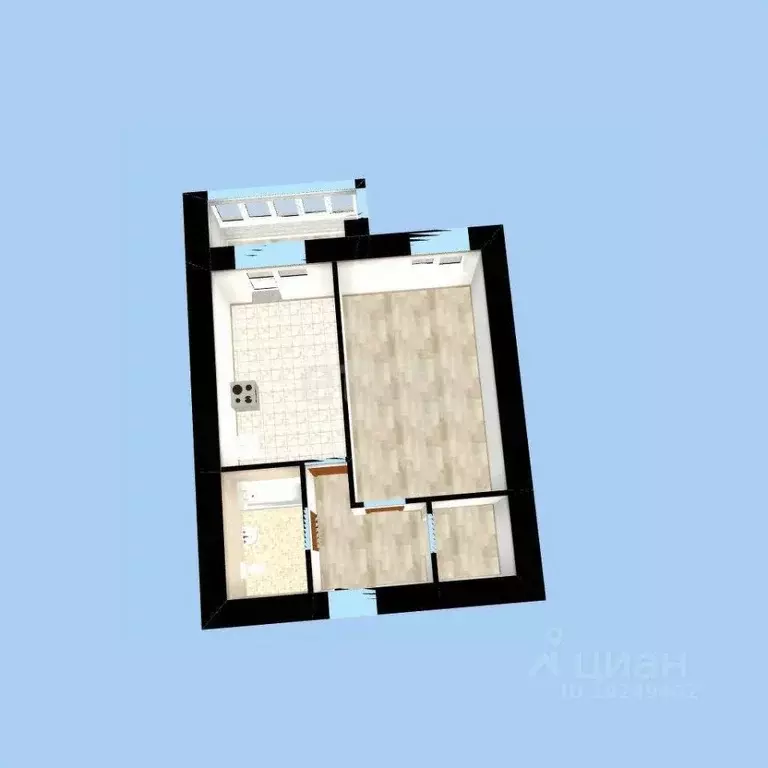 1-к кв. Башкортостан, Уфа ул. Менделеева, 229 (43.0 м) - Фото 1