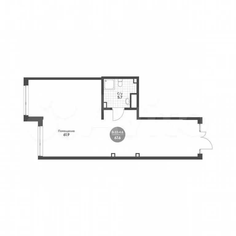Продам помещение свободного назначения, 67.6 м - Фото 1