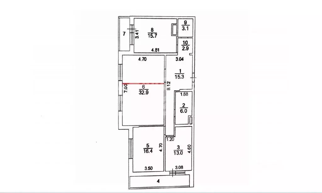 3-к кв. Московская область, Люберцы пос. Калинина, 50 (105.3 м) - Фото 2
