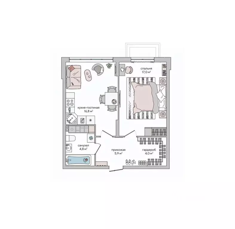 1-к кв. Крым, Судак ул. Инициативных, 80 (48.5 м) - Фото 1