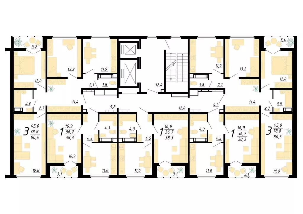 3-к кв. Воронежская область, Новоусманский район, пос. Отрадное ул. ... - Фото 1