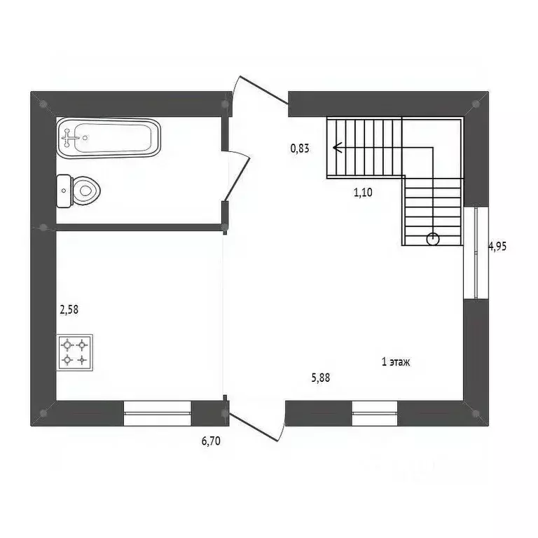 Дом в Амурская область, Белогорск ул. Добролюбова, 18 (48 м) - Фото 2