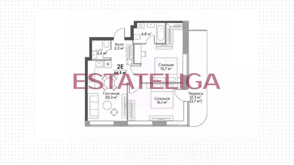 2-к кв. Москва Мосфильмовская ул., 100 (67.0 м) - Фото 2
