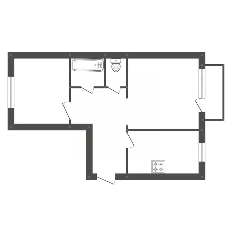 2-к кв. Амурская область, Белогорский муниципальный округ, с. ... - Фото 1