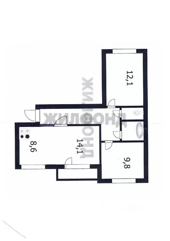 3-к кв. Новосибирская область, Новосибирск Сибирская ул., 51 (61.5 м) - Фото 0