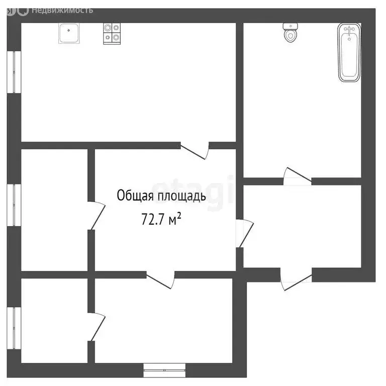 Дом в Почеп, улица Победы (72.7 м) - Фото 1