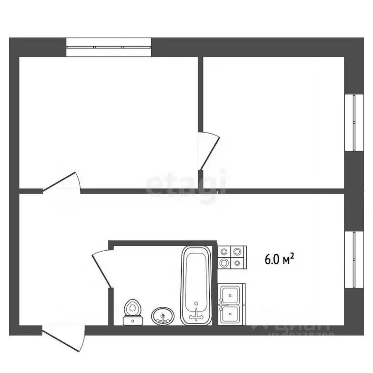 3-к кв. Башкортостан, Бирск Интернациональная ул., 116 (48.8 м) - Фото 1