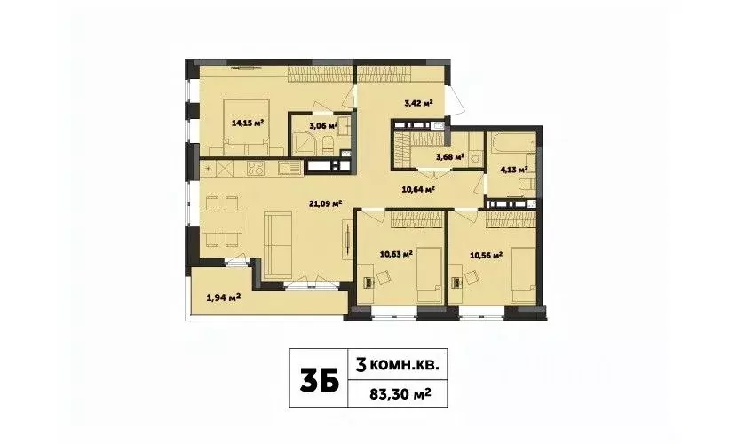 3-к кв. Удмуртия, Ижевск ул. Академика Павлова (83.3 м) - Фото 0