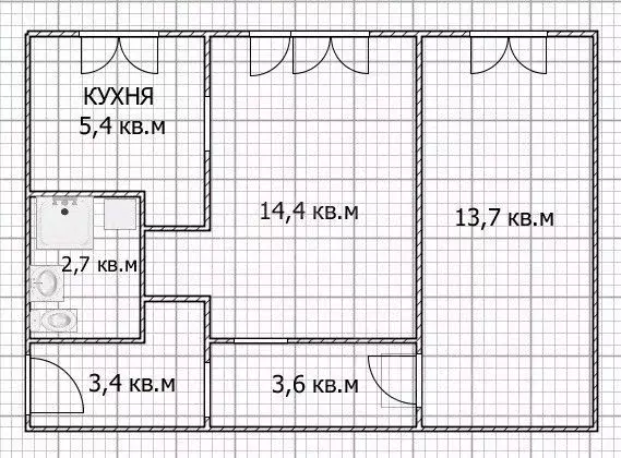 2-к кв. Оренбургская область, Оренбург ул. 60 лет Октября, 20 (43.2 м) - Фото 1