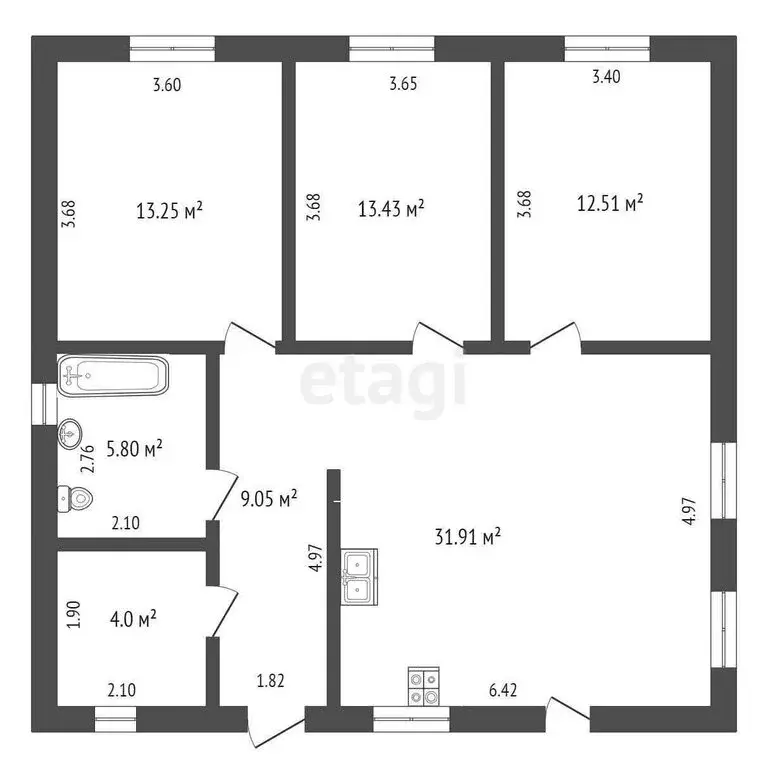 Дом в Тюмень, садовое товарищество Золотая Осень-2, Дружная улица (120 ... - Фото 1