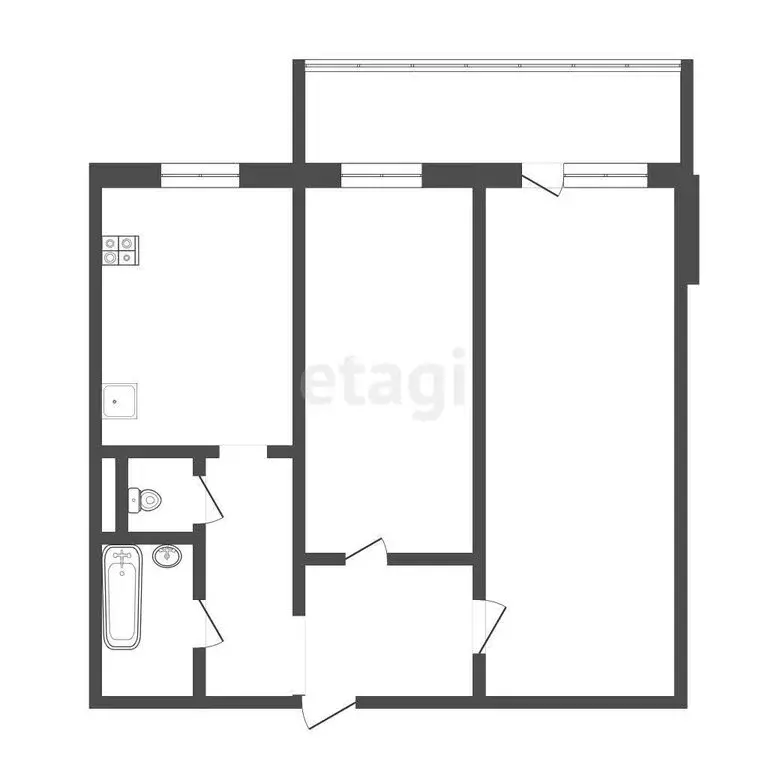 2-комнатная квартира: Ульяновск, Промышленная улица, 87 (53.5 м) - Фото 1