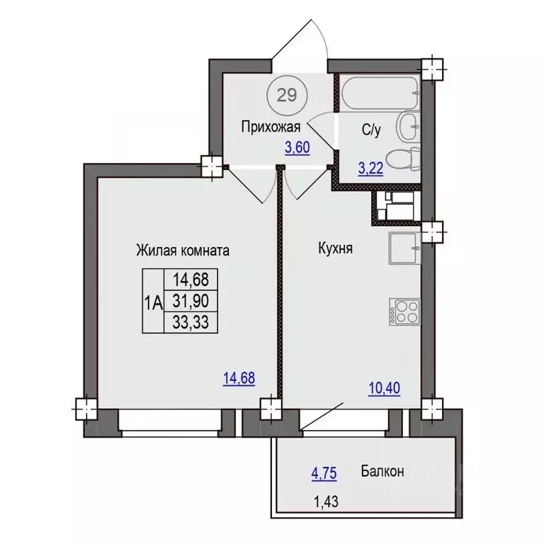 1-к кв. Псковская область, Псковский район, Завеличенская волость, д. ... - Фото 1