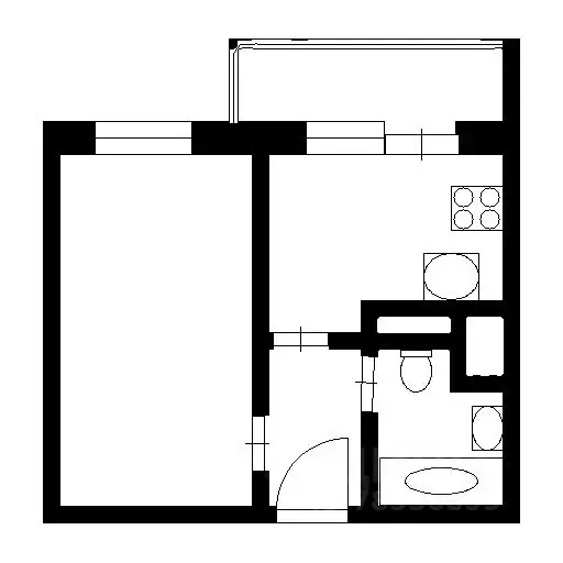 1-к кв. Санкт-Петербург ул. Адмирала Трибуца, 7 (35.0 м) - Фото 2
