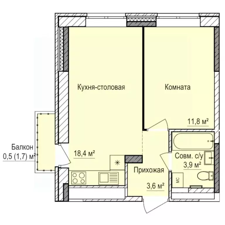 1-к кв. Удмуртия, Ижевск Буммаш жилрайон, Покровский жилой комплекс ... - Фото 1