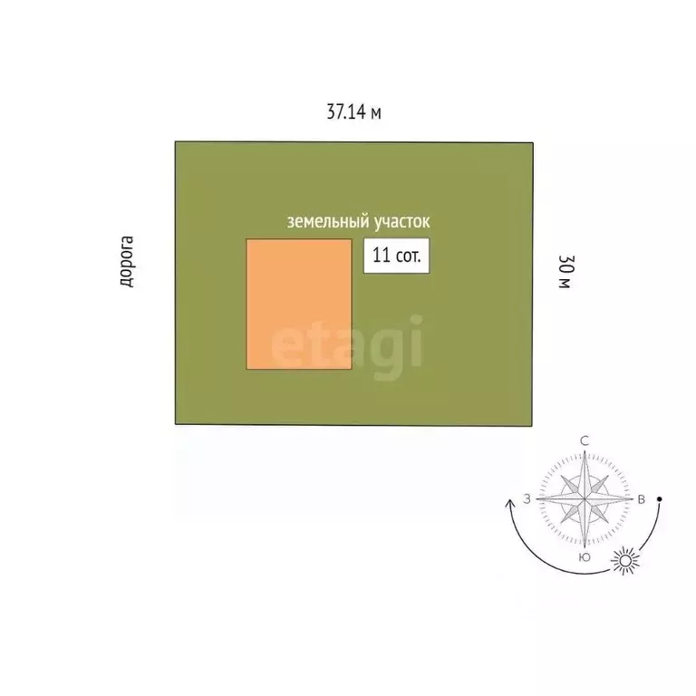 Дом в Крым, Сакский район, Ореховское с/пос, с. Михайловка ул. ... - Фото 2