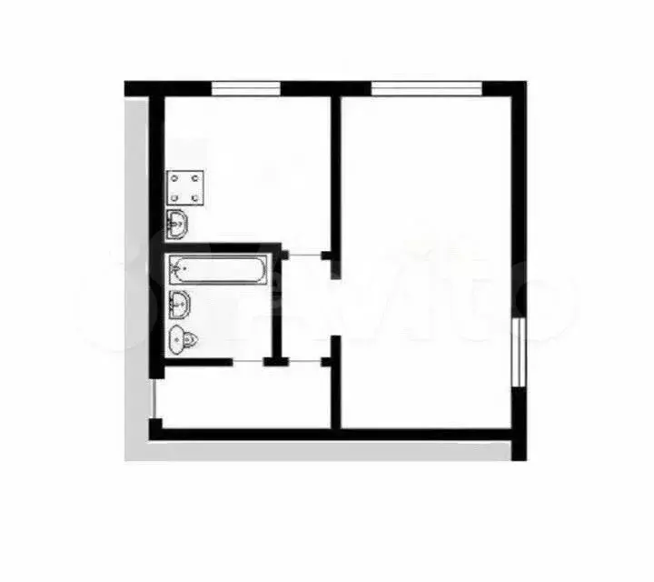 1-к. квартира, 32 м, 2/5 эт. - Фото 0