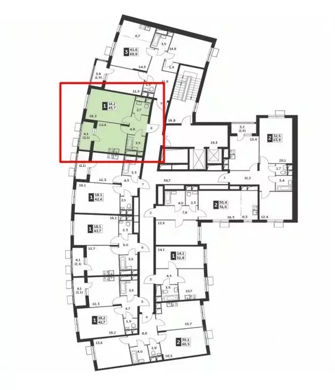 1-к кв. Московская область, Ленинский городской округ, пос. Развилка ... - Фото 2