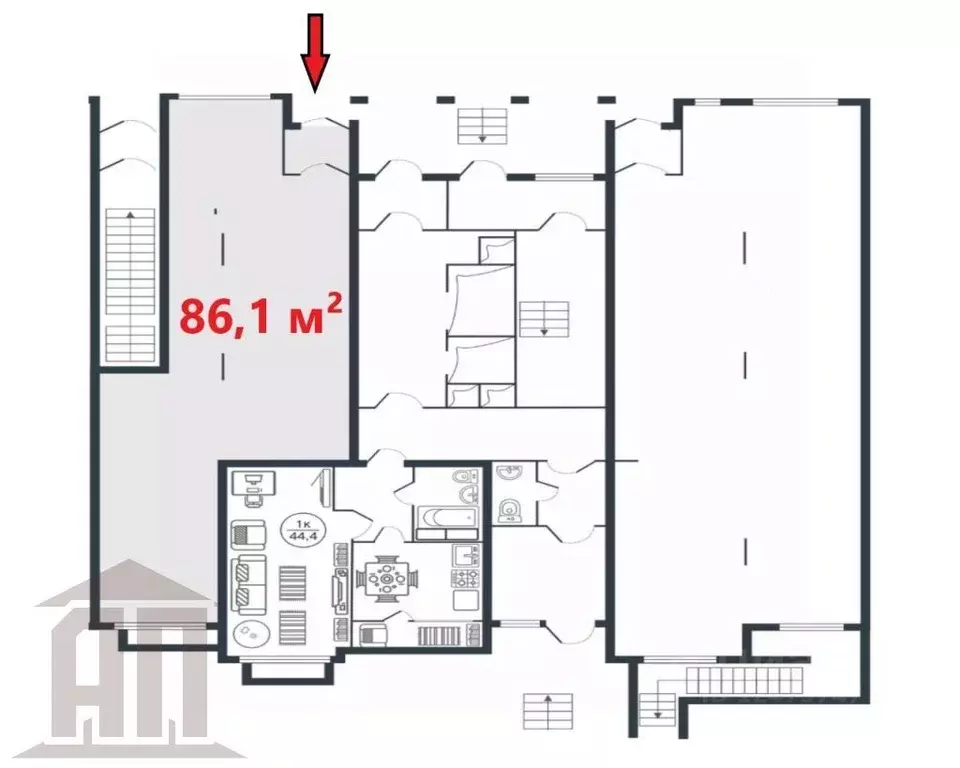 Торговая площадь в Тверская область, Тверь ул. Левитана, 58к3 (86 м) - Фото 1