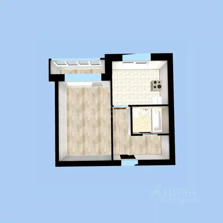 1-к кв. Башкортостан, Уфимский район, с. Миловка просп. Чижова, 5 ... - Фото 2