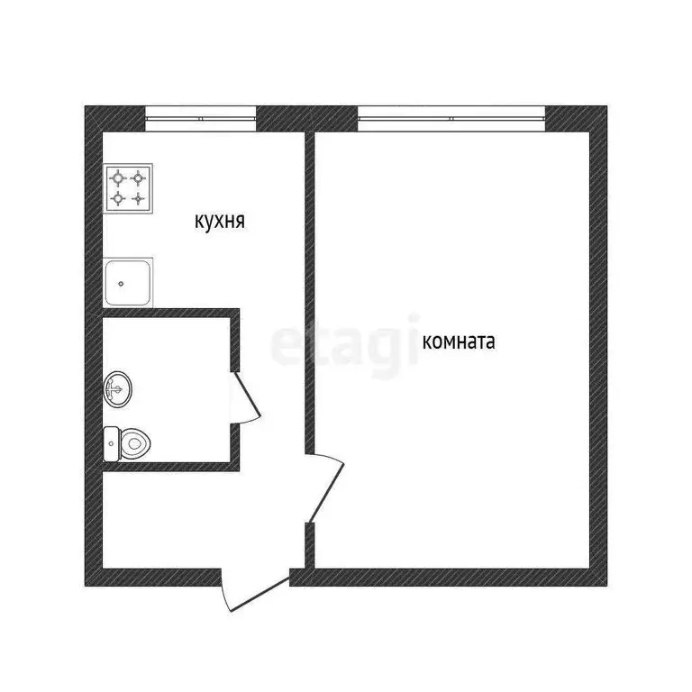 1-комнатная квартира: Златоуст, улица 40-летия Победы, 15 (29.6 м) - Фото 0