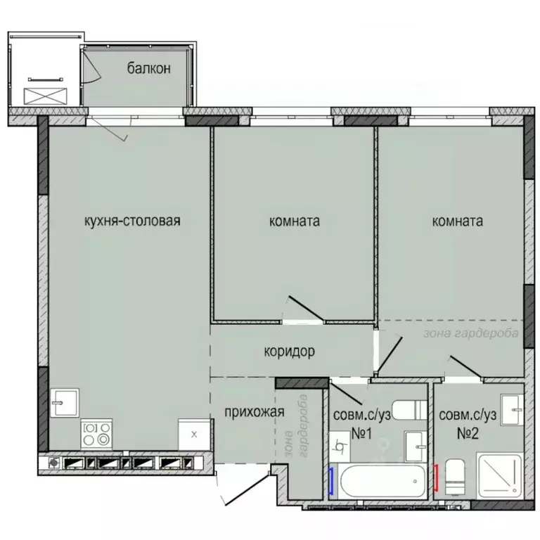 2-к кв. Удмуртия, Ижевск Культбаза жилрайон, 8-й мкр, Ежевика жилой ... - Фото 1