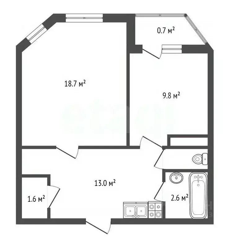 1-к кв. Ленинградская область, Сертолово Всеволожский район, ... - Фото 2
