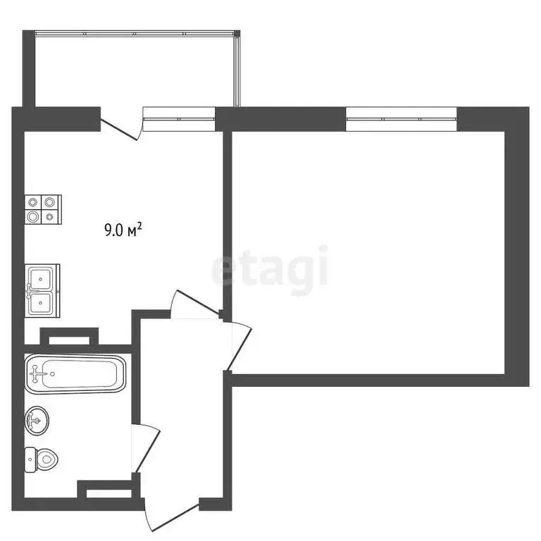 1-комнатная квартира: Ярославль, улица Батова, 3к4 (34 м) - Фото 0