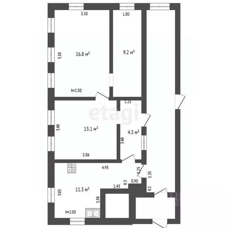 Дом в Мордовия, Ичалковский район, с. Ичалки Октябрьская ул., 37 (55 ... - Фото 1