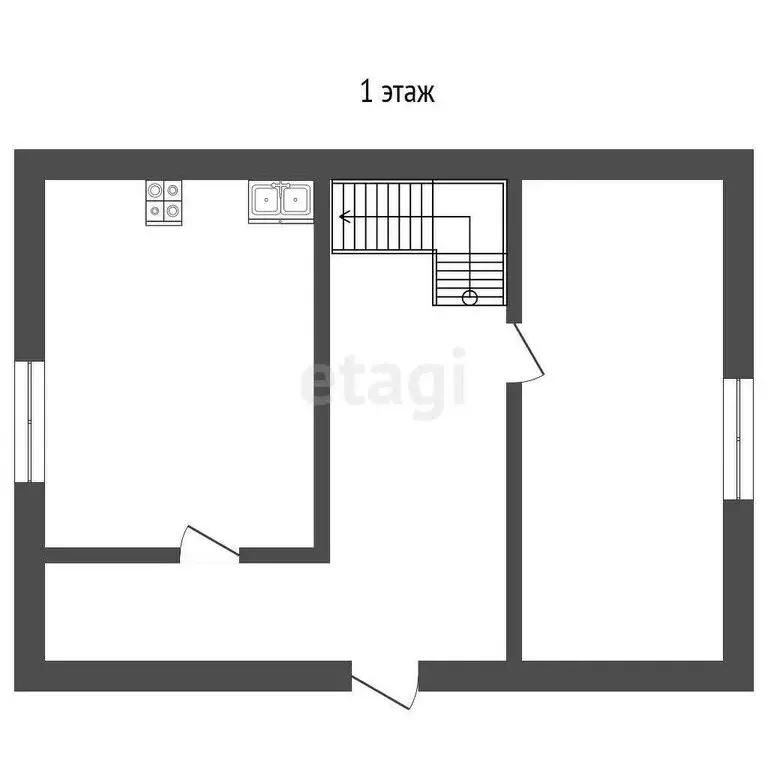 Дом в село Бутка, улица 8 Марта (47 м) - Фото 1