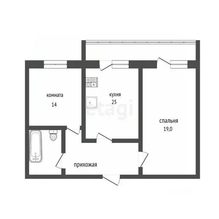 2-к кв. Белгородская область, Белгород Свято-Троицкий бул., 15 (70.0 ... - Фото 2