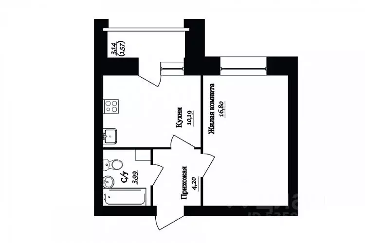 1-к кв. Вологодская область, Череповец 107-й мкр, ГринВилль жилой ... - Фото 1