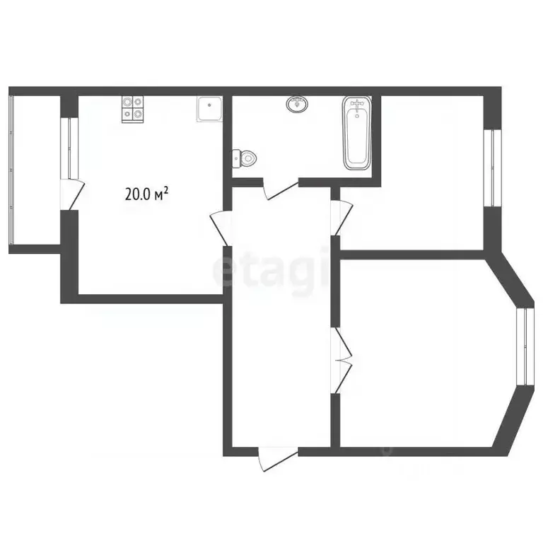 2-к кв. Нижегородская область, Выкса ул. Красные зори, 33 (73.3 м) - Фото 1