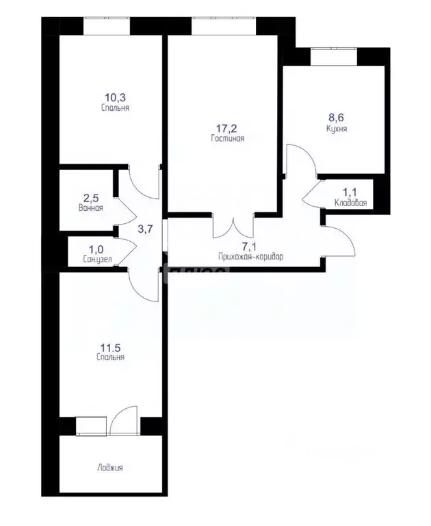 3-к кв. Омская область, Омск Московка-2 мкр, ул. Ярослава Гашека, 1 ... - Фото 1