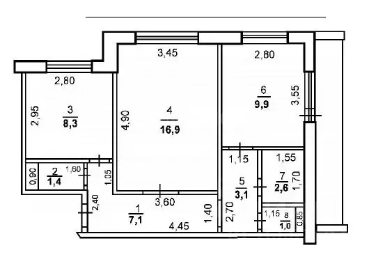 2-к кв. Оренбургская область, Оренбург ул. Чкалова, 39 (50.3 м) - Фото 1