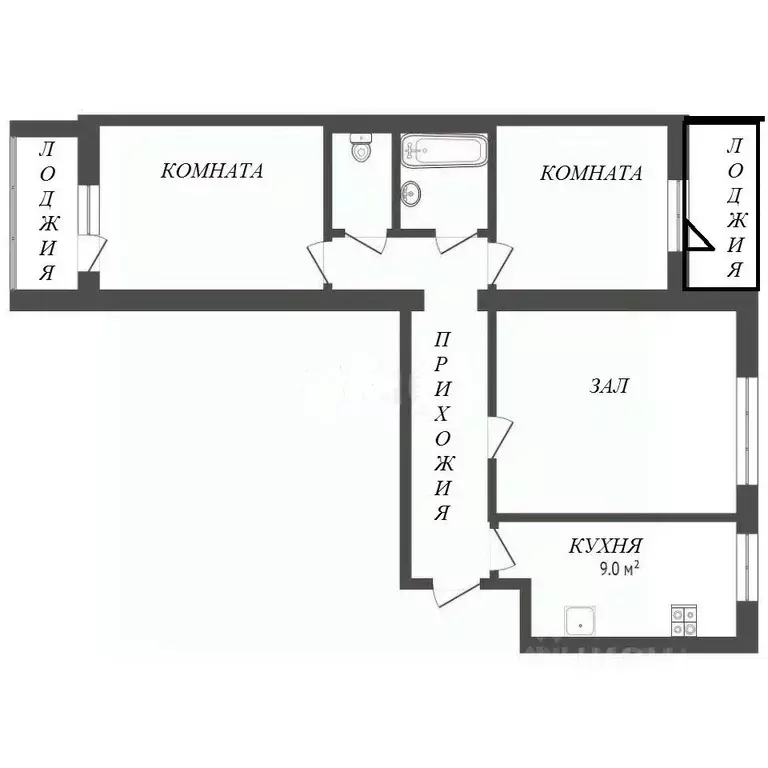 3-к кв. Ярославская область, Ярославль ул. Нефтяников, 31 (61.5 м) - Фото 1