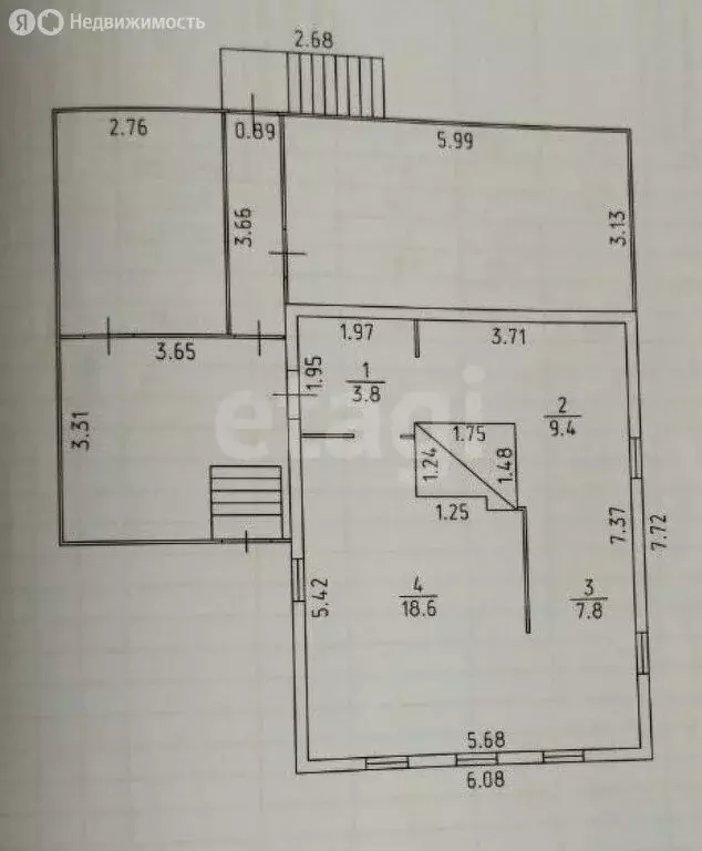 1-комнатная квартира: село Поломское, Октябрьская улица, 36 (39.6 м) - Фото 1