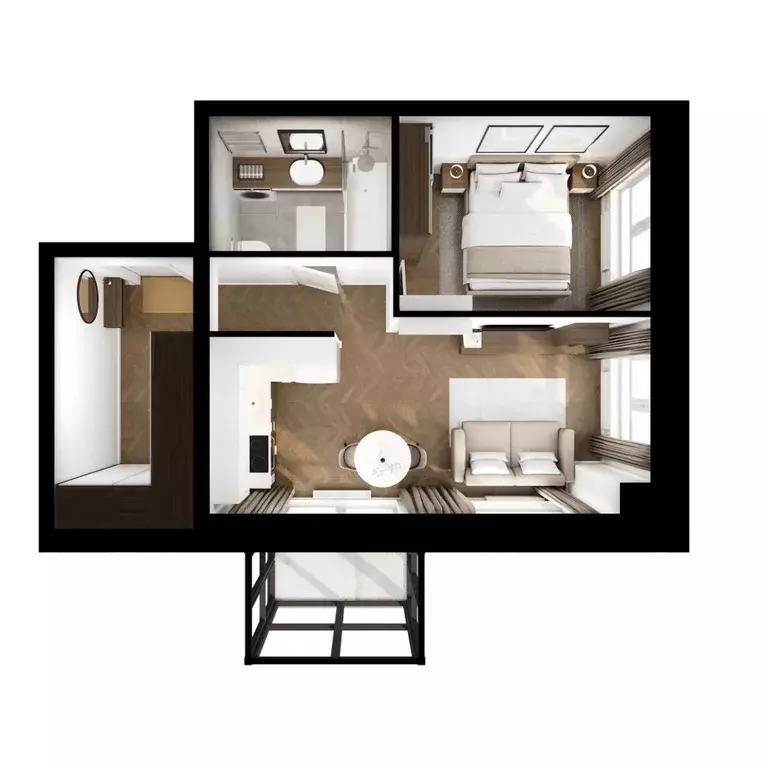 1-к кв. Приморский край, Владивосток Босфорский Парк жилой комплекс, 5 ... - Фото 2