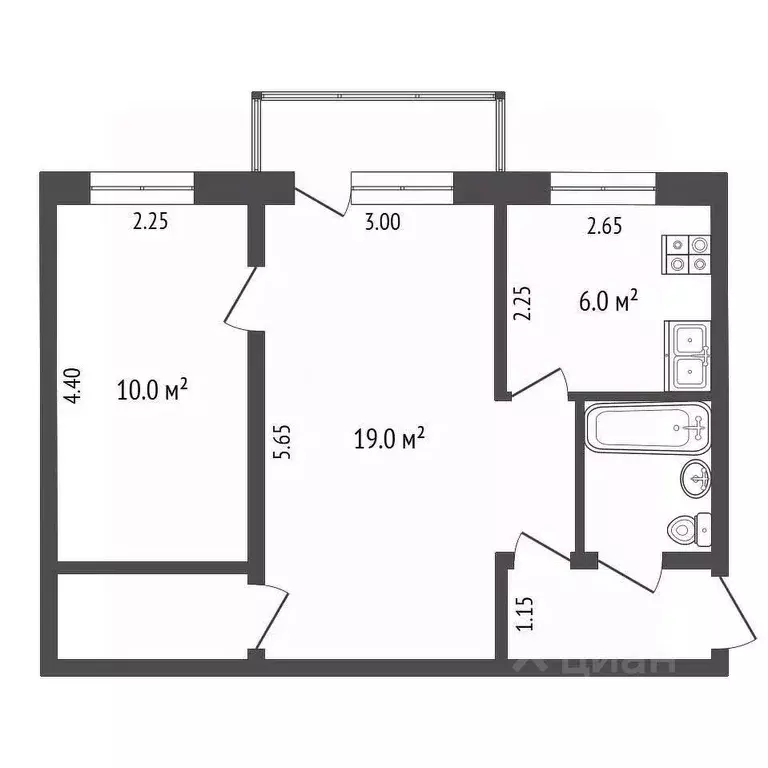 2-к кв. Камчатский край, Петропавловск-Камчатский ул. Кутузова, 12Б ... - Фото 1
