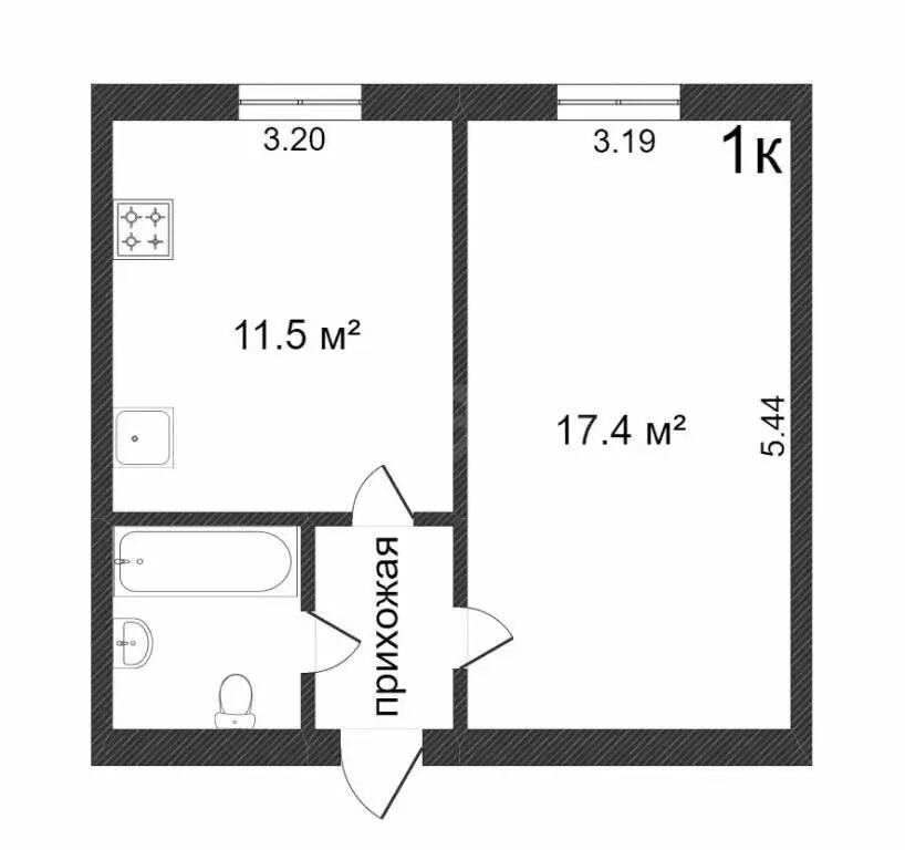 1-комнатная квартира: Вологда, Воркутинская улица, 7 (34.9 м) - Фото 1