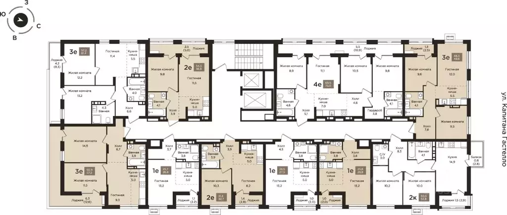 Студия Пермский край, Пермь ул. Капитана Гастелло, 21 (26.8 м) - Фото 2