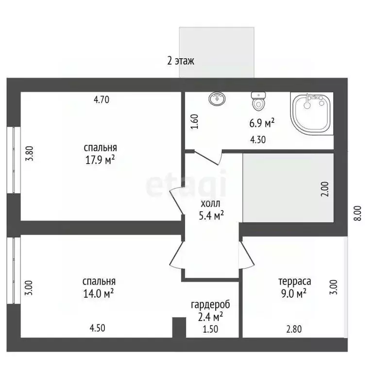 Дом в Севастополь Технолог садовое товарищество, ул. Рубиновая (68 м) - Фото 2