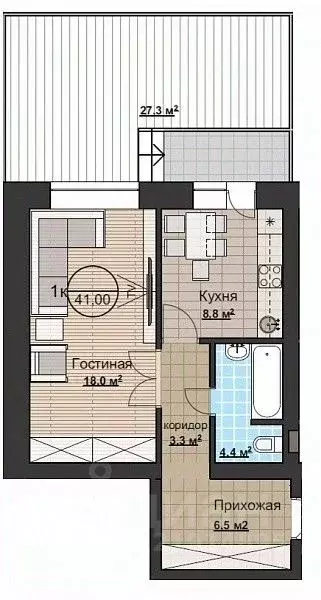 1-к кв. Новосибирская область, Новосибирский район, Мочищенский ... - Фото 0